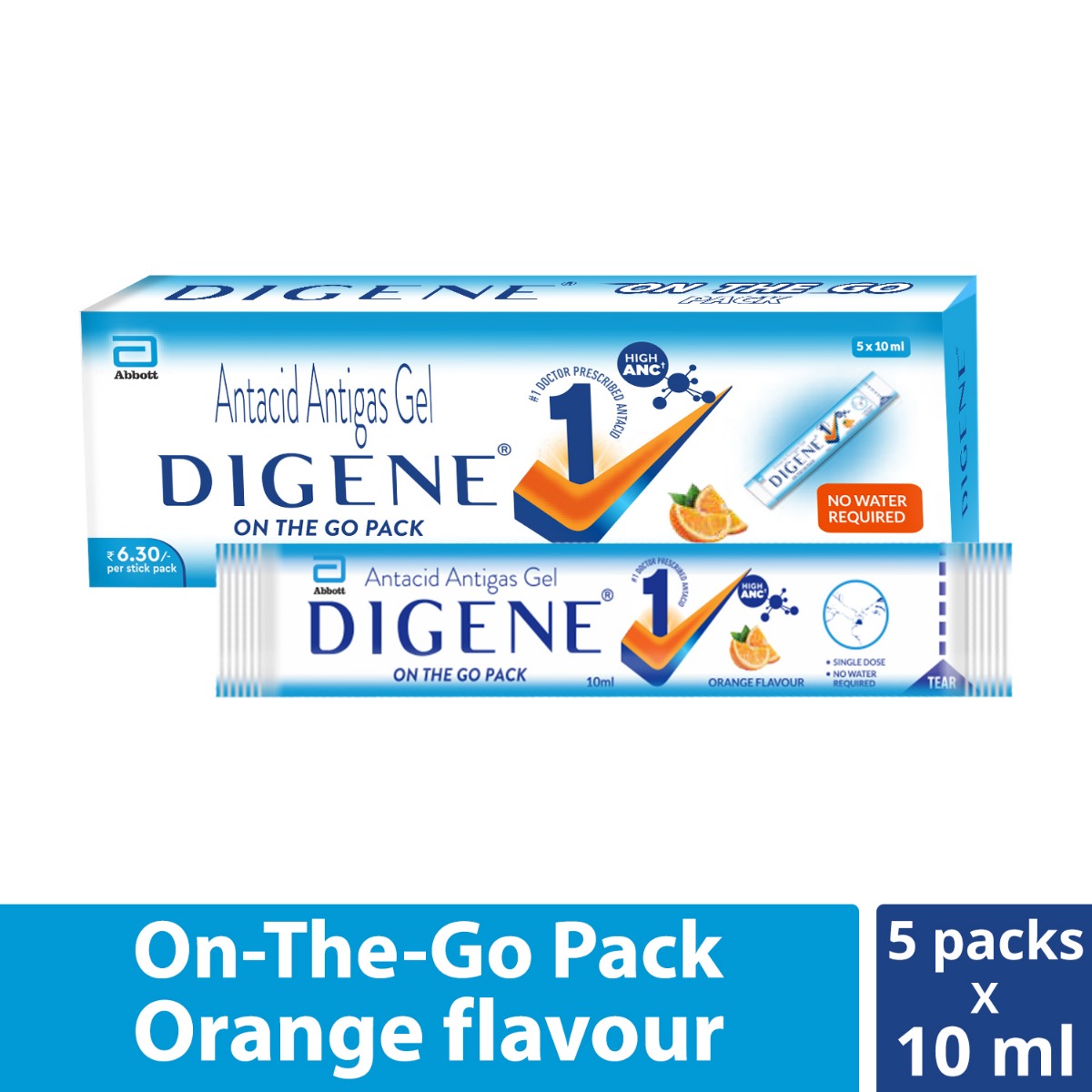 Digene On The Go Pack Orange Flavour Antacid Antigas Gel X Ml Price