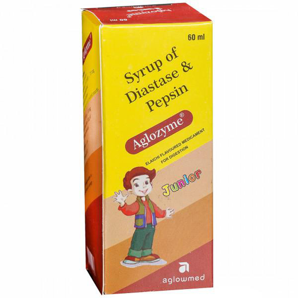 Aglozyme Junior Elaichi Flavour Syrup 60 ml, Pack of 1 Syrup Aglozyme Junior Elaichi Flavour Syrup 60 ml, Pack of 1 Syrup