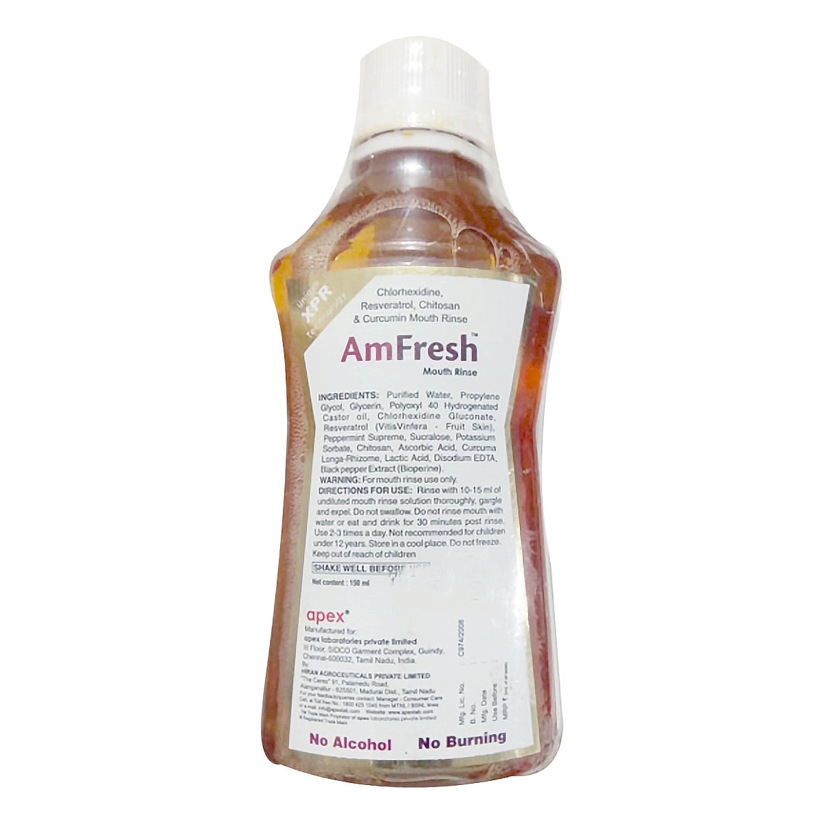 Amfresh Mouth Wash 150 ml, Pack of 1 LIQUID Amfresh Mouth Wash 150 ml, Pack of 1 LIQUID