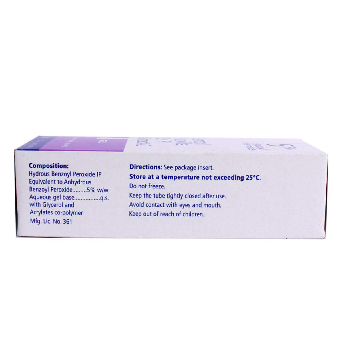 Benzac AC 5% Gel 30 gm, Pack of 1 GEL Benzac AC 5% Gel 30 gm, Pack of 1 GEL
