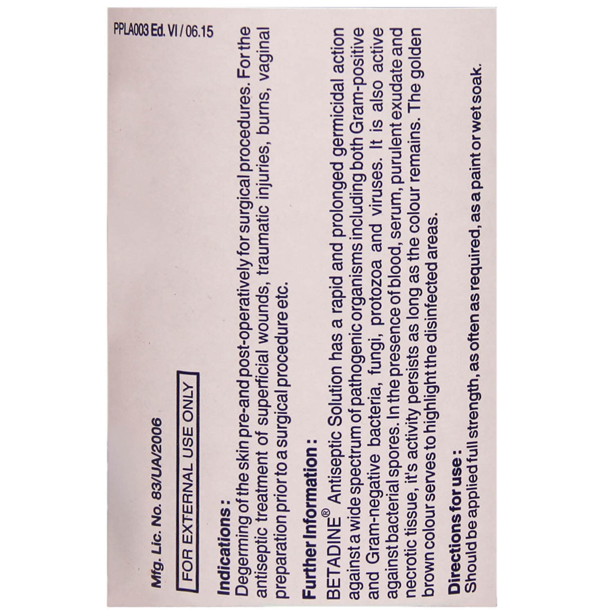 Betadine 5% Solution 500 ml, Pack of 1 SOLUTION Betadine 5% Solution 500 ml, Pack of 1 SOLUTION