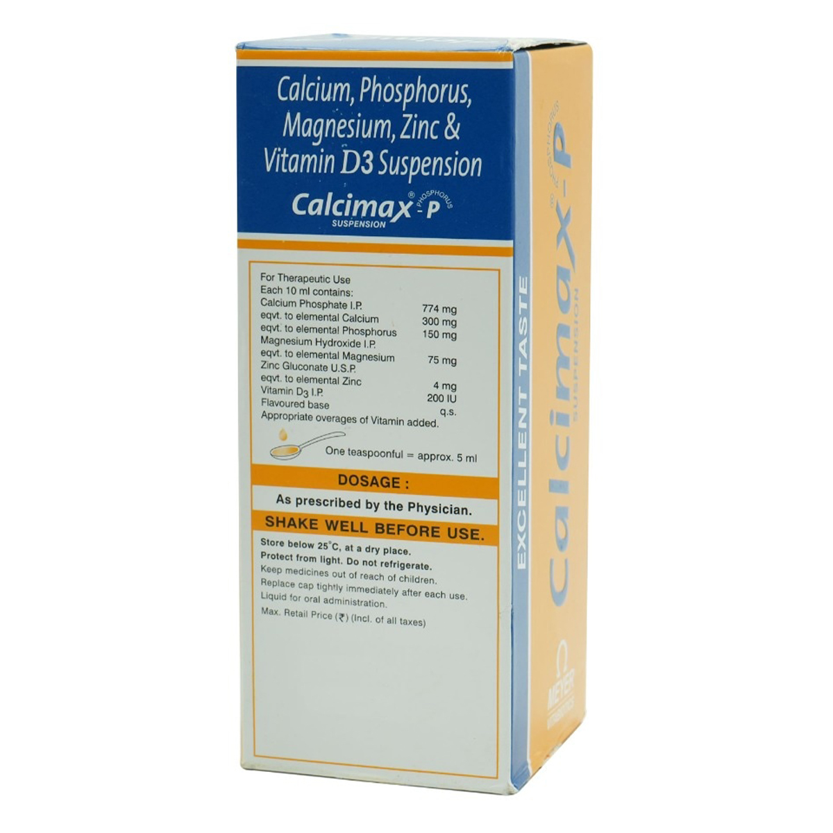 Calcimax-P Suspension 200 ml, Pack of 1 ORAL SUSPENSION Calcimax-P Suspension 200 ml, Pack of 1 ORAL SUSPENSION