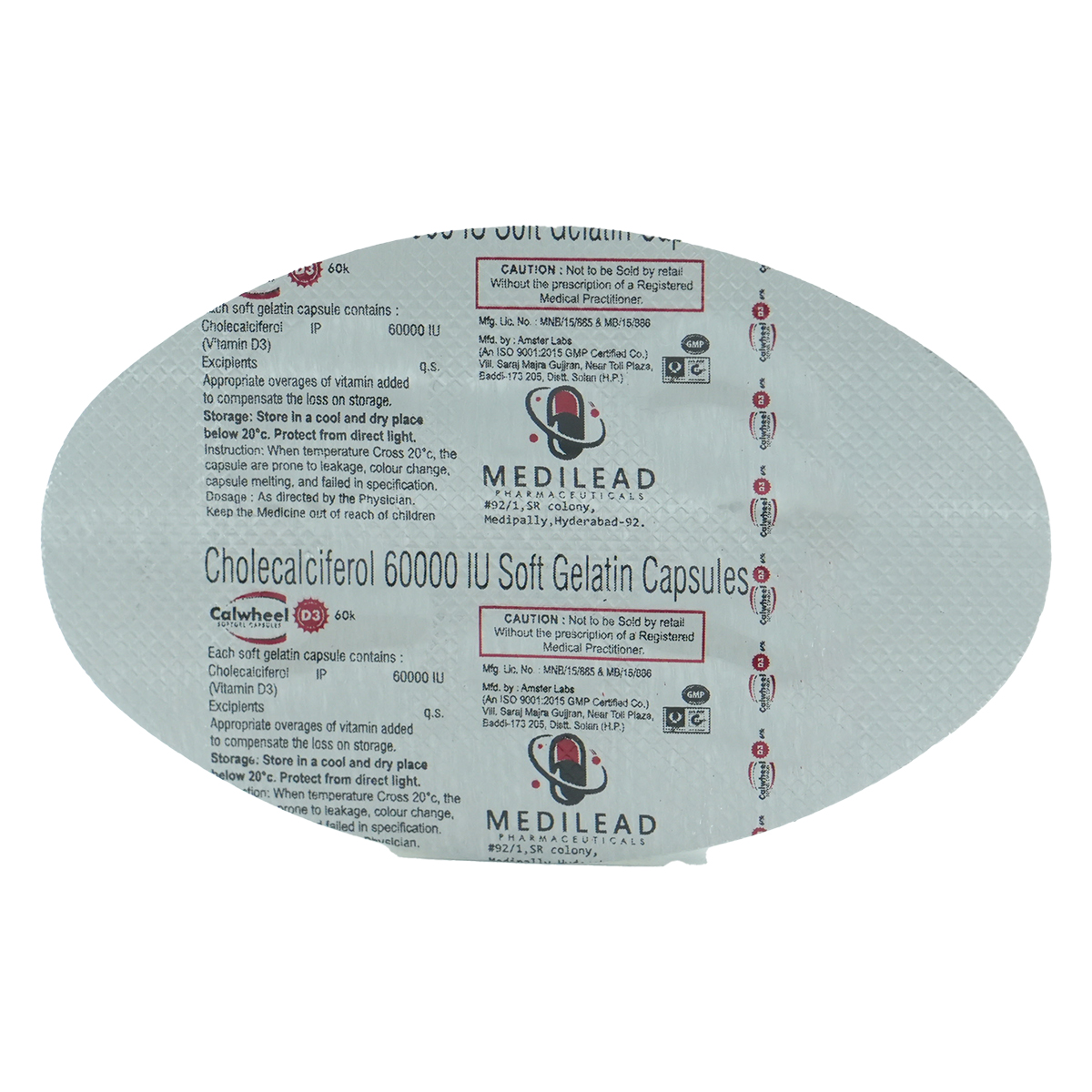 Calwheel D3 60K Softgel Capsule 4's, Pack of 4 Calwheel D3 60K Softgel Capsule 4's, Pack of 4