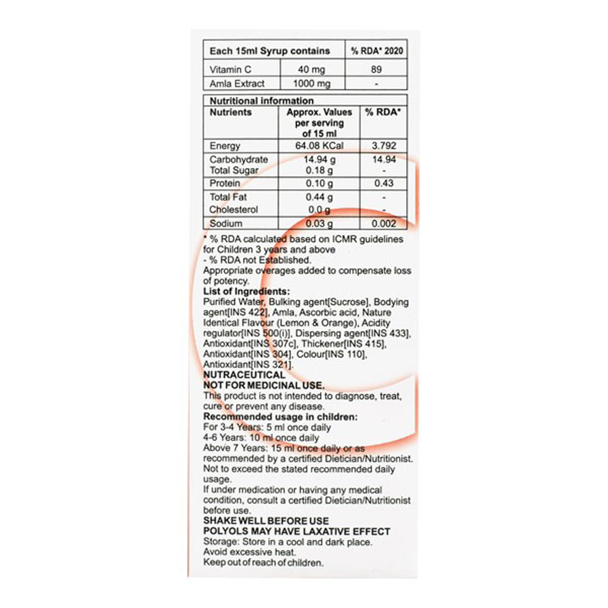 Celin Kid Lemon Orange Syrup 100 ml, Pack of 1 Celin Kid Lemon Orange Syrup 100 ml, Pack of 1