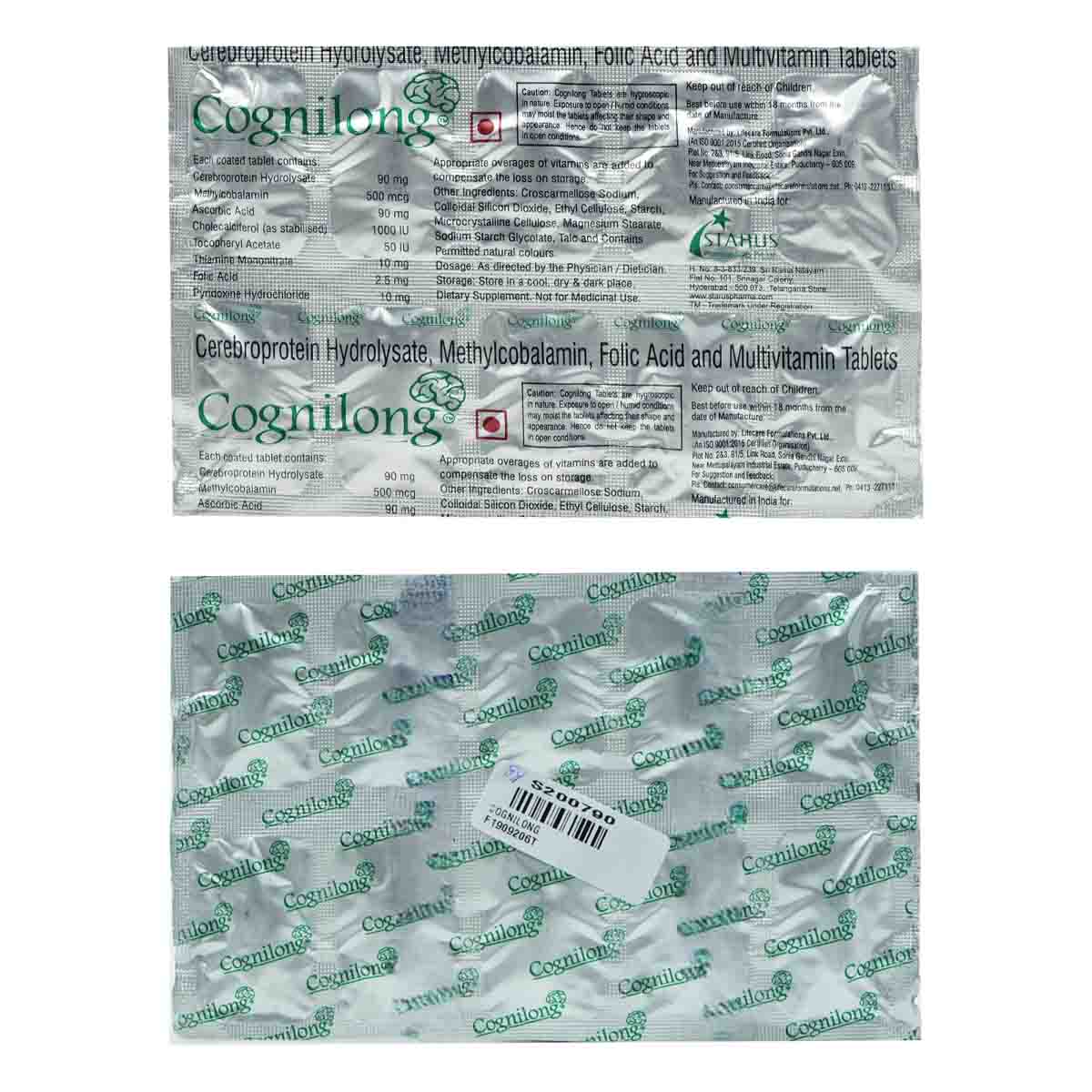 Cognilong Tablet 10'S, Pack of 10 TabletS Cognilong Tablet 10'S, Pack of 10 TabletS