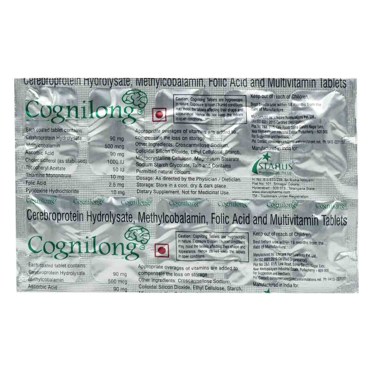 Cognilong Tablet 10'S, Pack of 10 TabletS Cognilong Tablet 10'S, Pack of 10 TabletS