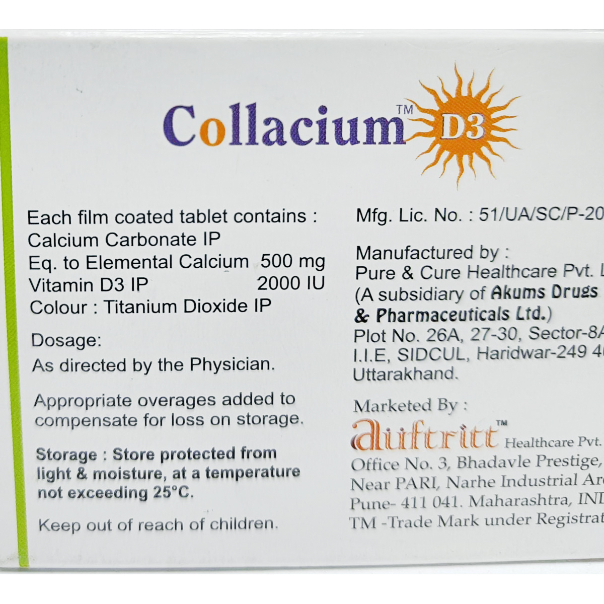 Collacium D3 Tablet 10's, Pack of 10 Collacium D3 Tablet 10's, Pack of 10