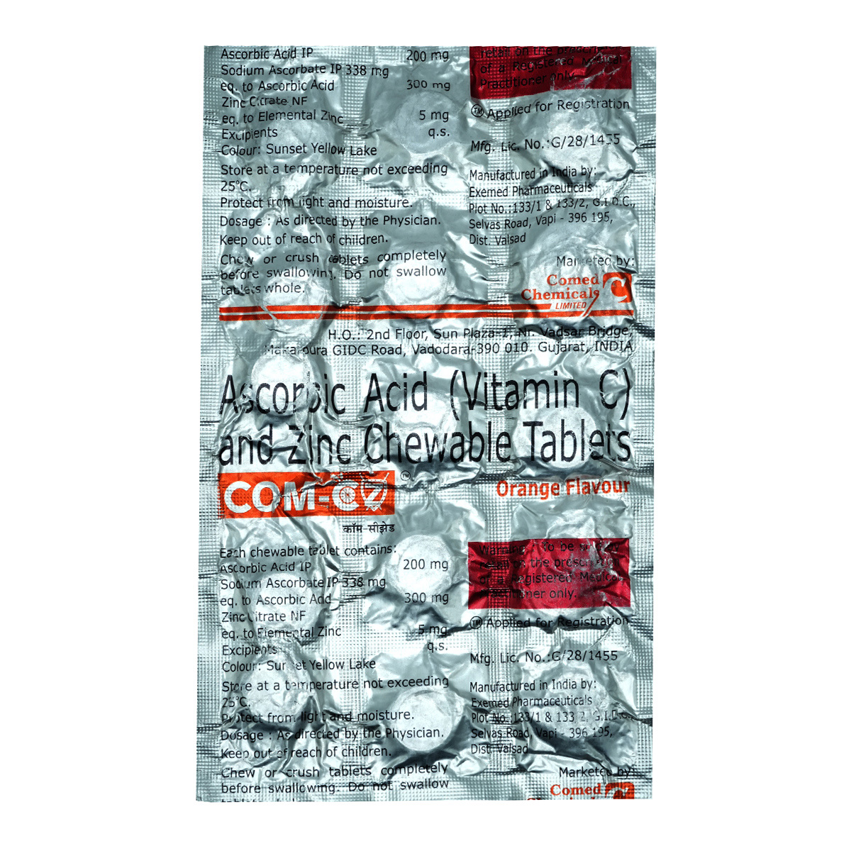 Com-CZ Orange Chewable Tablet 15's, Pack of 15 TABLETS Com-CZ Orange Chewable Tablet 15's, Pack of 15 TABLETS