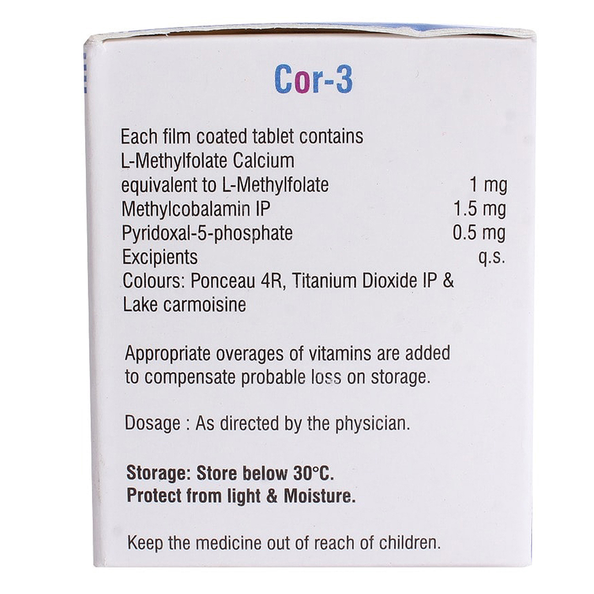Cor 3 Tablet 15's, Pack of 15 TABLETS Cor 3 Tablet 15's, Pack of 15 TABLETS