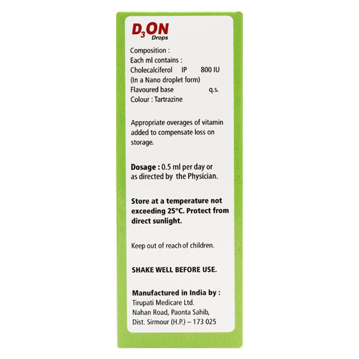 D3 On 800 Pineapple Flavour Drops 30 ml, Pack of 1 D3 On 800 Pineapple Flavour Drops 30 ml, Pack of 1