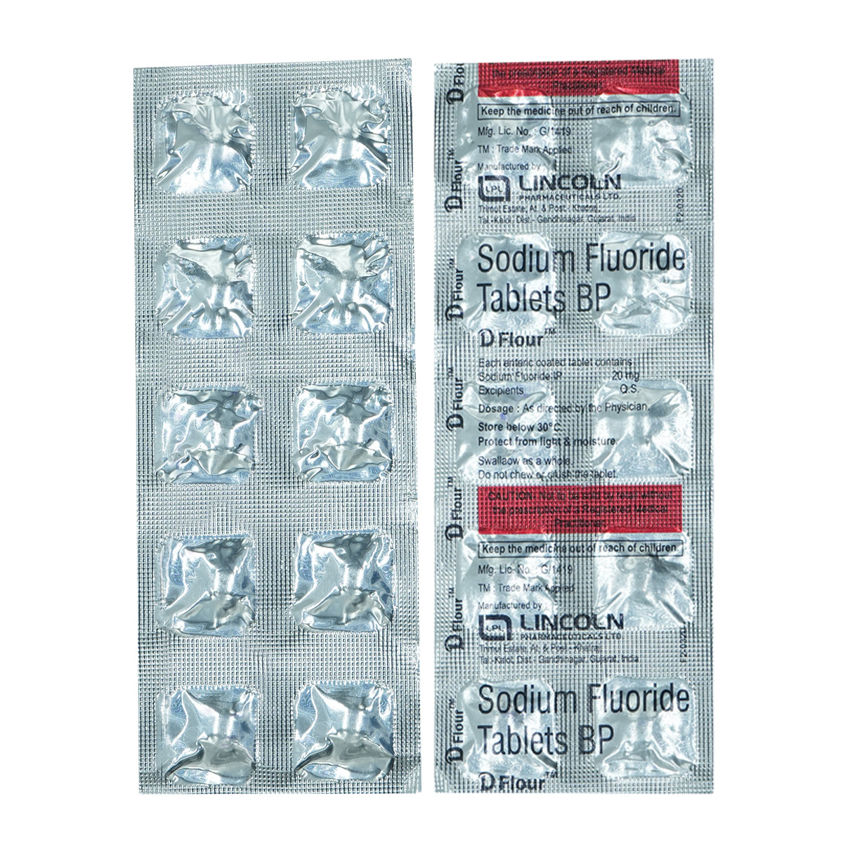 D Flour Tablet 10's, Pack of 10 TABLETS D Flour Tablet 10's, Pack of 10 TABLETS