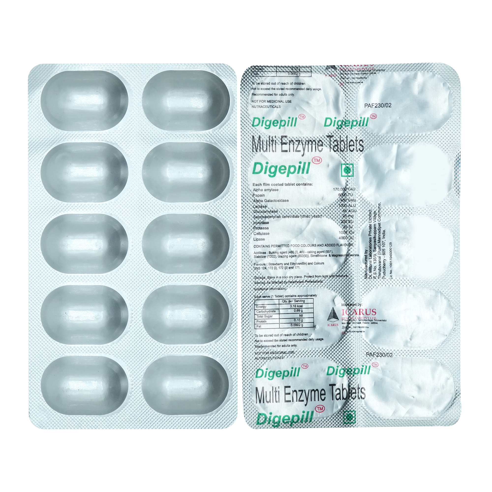 Digepill Tablet 10's, Pack of 10 TabletS Digepill Tablet 10's, Pack of 10 TabletS