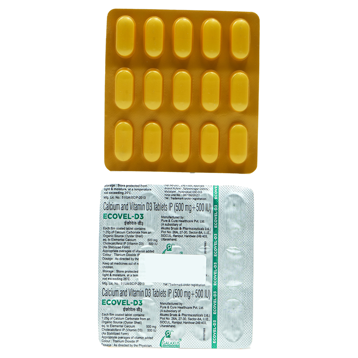 Ecovel-D3 Tablet 15's, Pack of 15 Ecovel-D3 Tablet 15's, Pack of 15