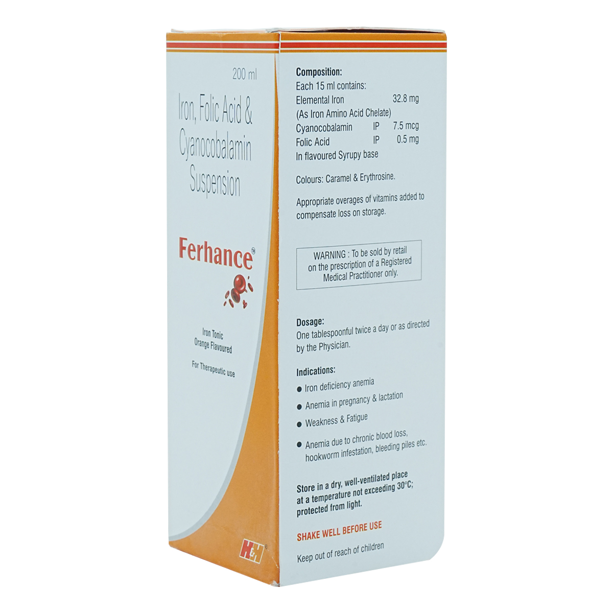 Ferhance Orange Suspension 200 ml, Pack of 1 Ferhance Orange Suspension 200 ml, Pack of 1