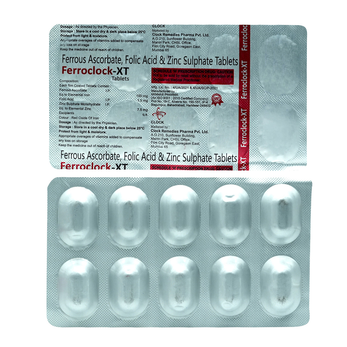 Ferroclock-XT Tablet 10's, Pack of 10 TabletS Ferroclock-XT Tablet 10's, Pack of 10 TabletS