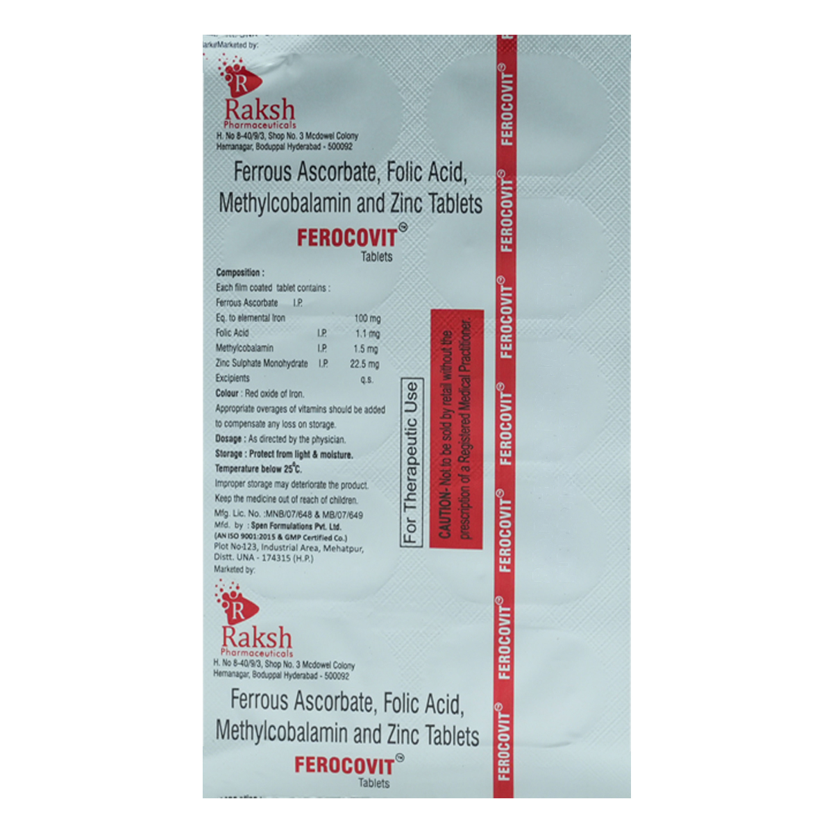 Ferocovit Tablet 10's, Pack of 10 TabletS Ferocovit Tablet 10's, Pack of 10 TabletS