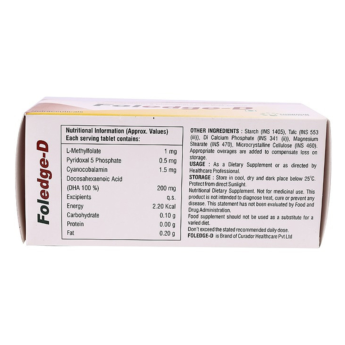 Foledge-D Tablet 10's, Pack of 10 TABLETS Foledge-D Tablet 10's, Pack of 10 TABLETS