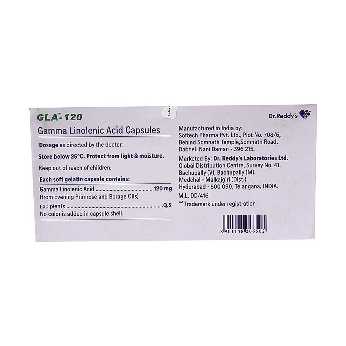 Gla 120 Capsule 30's, Pack of 30 CAPSULES Gla 120 Capsule 30's, Pack of 30 CAPSULES
