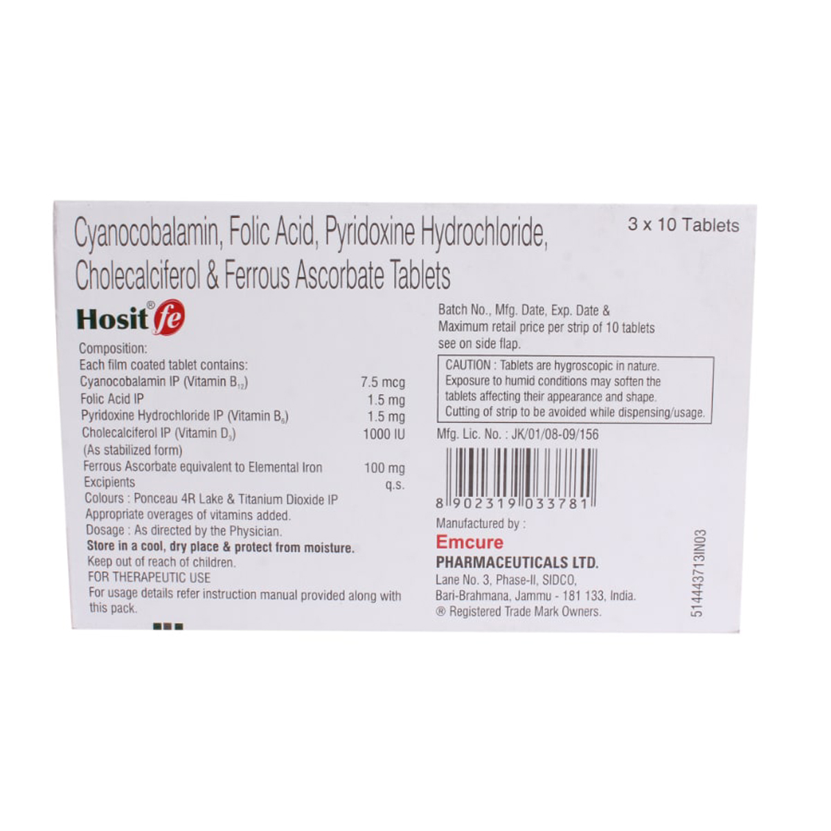 Hosit FE Tablet 10's, Pack of 10 Hosit FE Tablet 10's, Pack of 10
