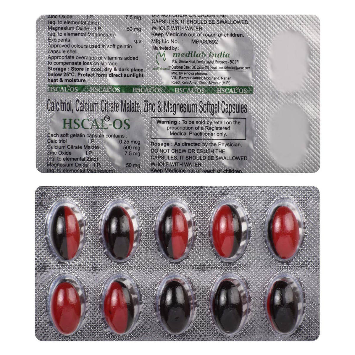 Hscal-OS Softgel Capsule 10's, Pack of 10 CAPSULES Hscal-OS Softgel Capsule 10's, Pack of 10 CAPSULES