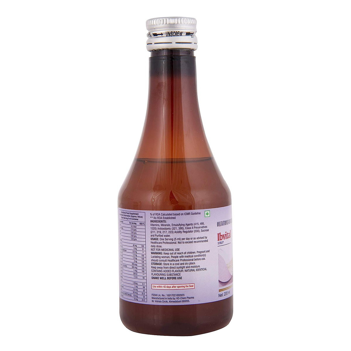 Ibvital Mix Fruit Syp 200Ml, Pack of 1 Liquid Ibvital Mix Fruit Syp 200Ml, Pack of 1 Liquid