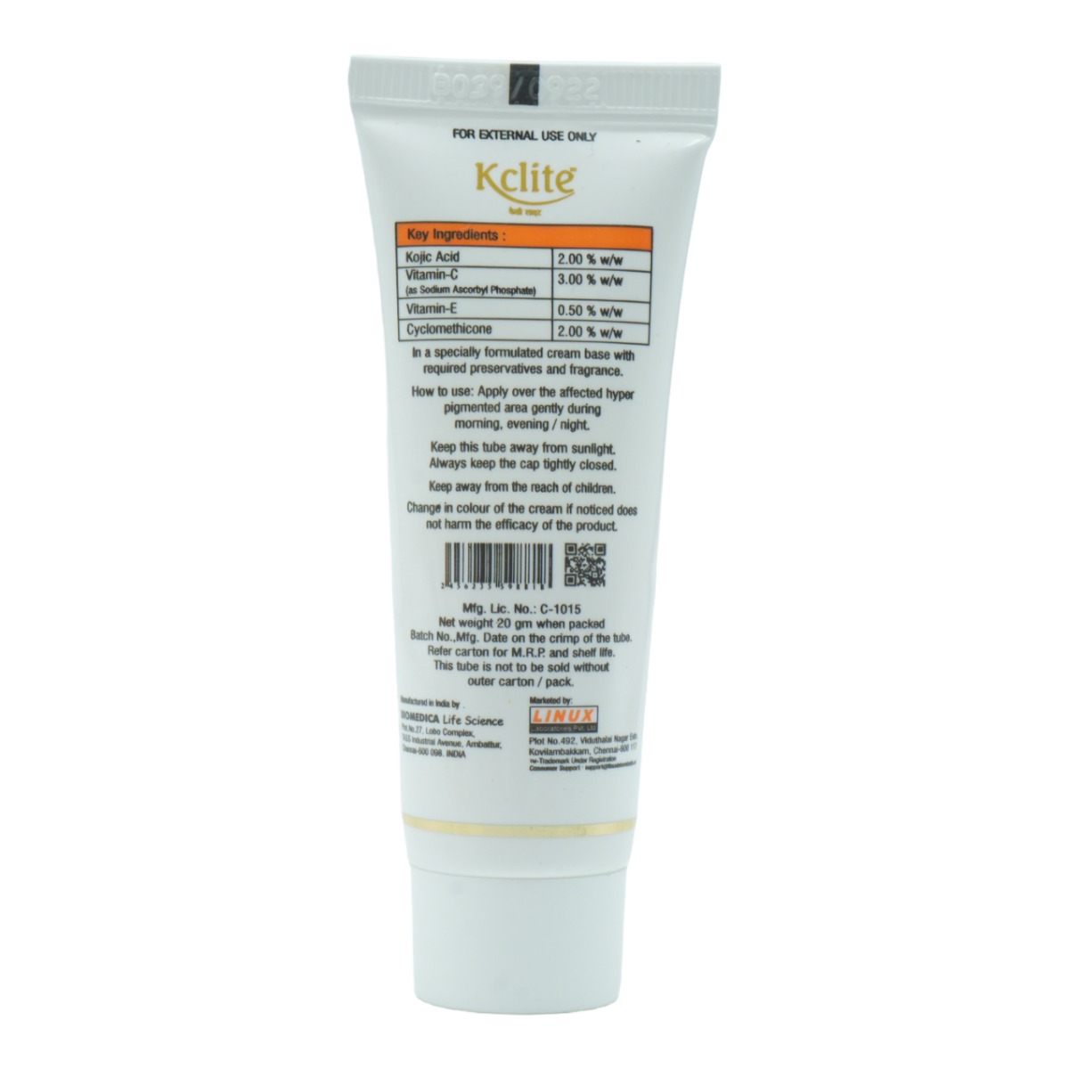 KCLITE CREAM 20 GM, Pack of 1 OINTMENT KCLITE CREAM 20 GM, Pack of 1 OINTMENT