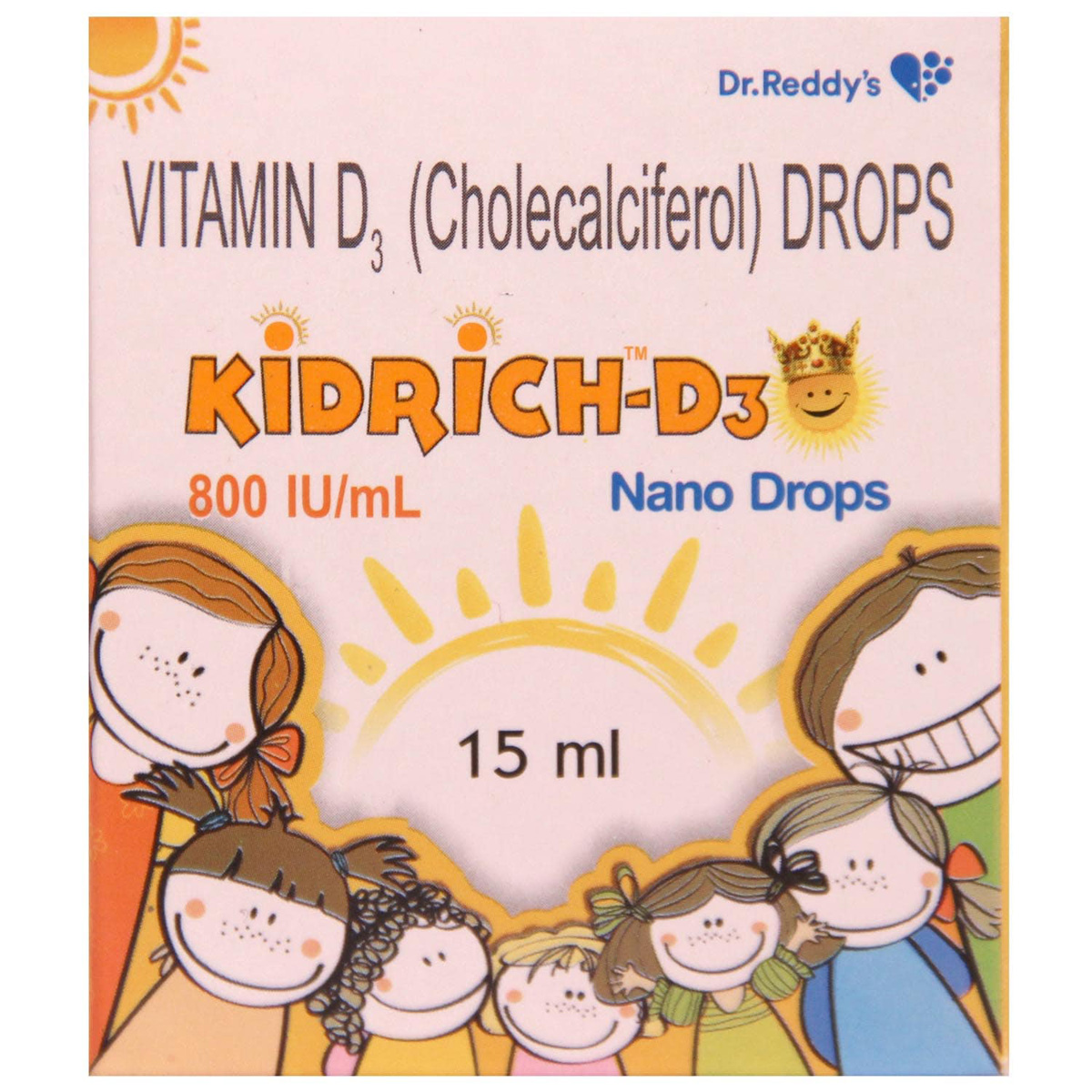 Kidrich-D3 800 IU/ml Nano Drops 15 ml, Pack of 1 Kidrich-D3 800 IU/ml Nano Drops 15 ml, Pack of 1