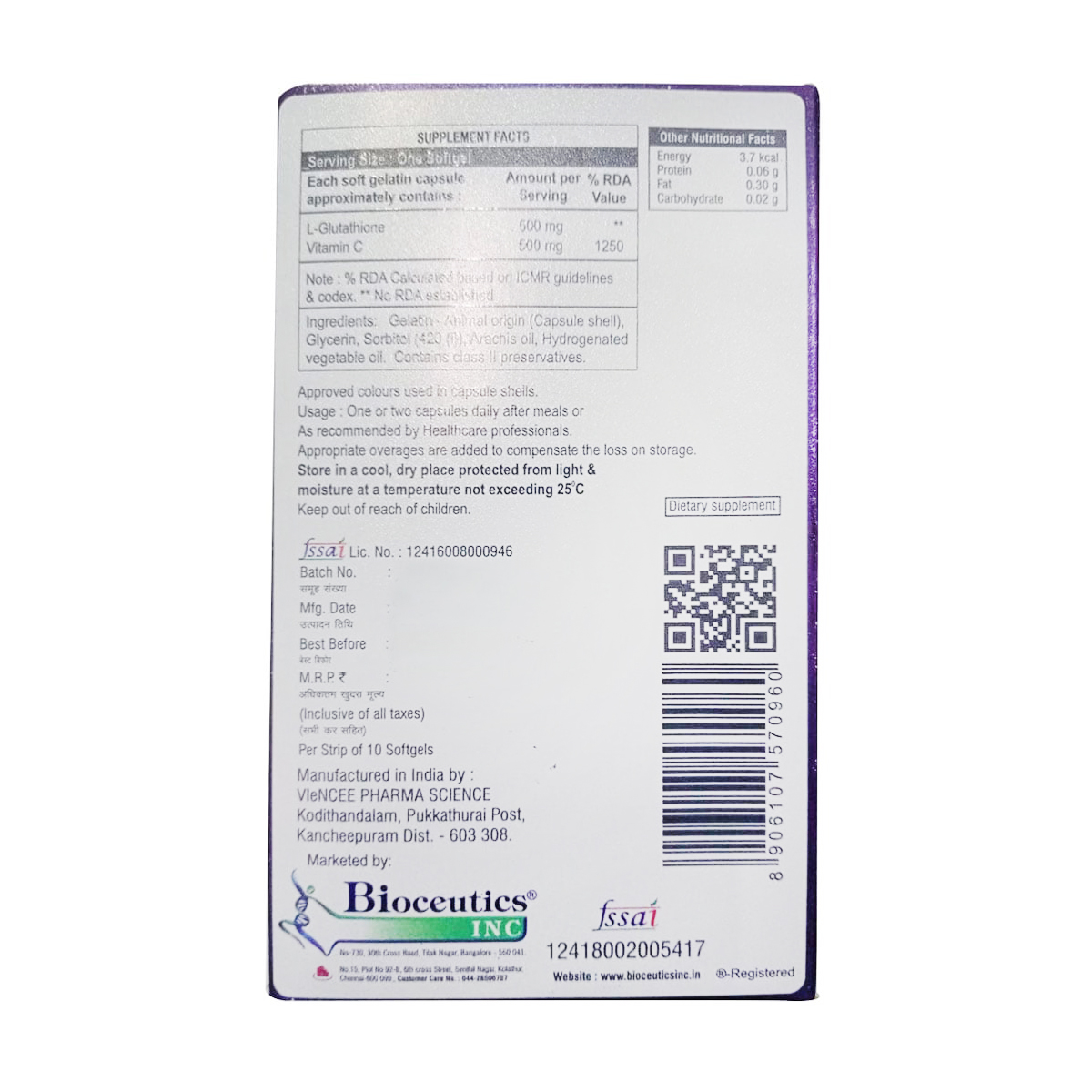 L-Gluta Tablet 10's, Pack of 10 TabletS L-Gluta Tablet 10's, Pack of 10 TabletS