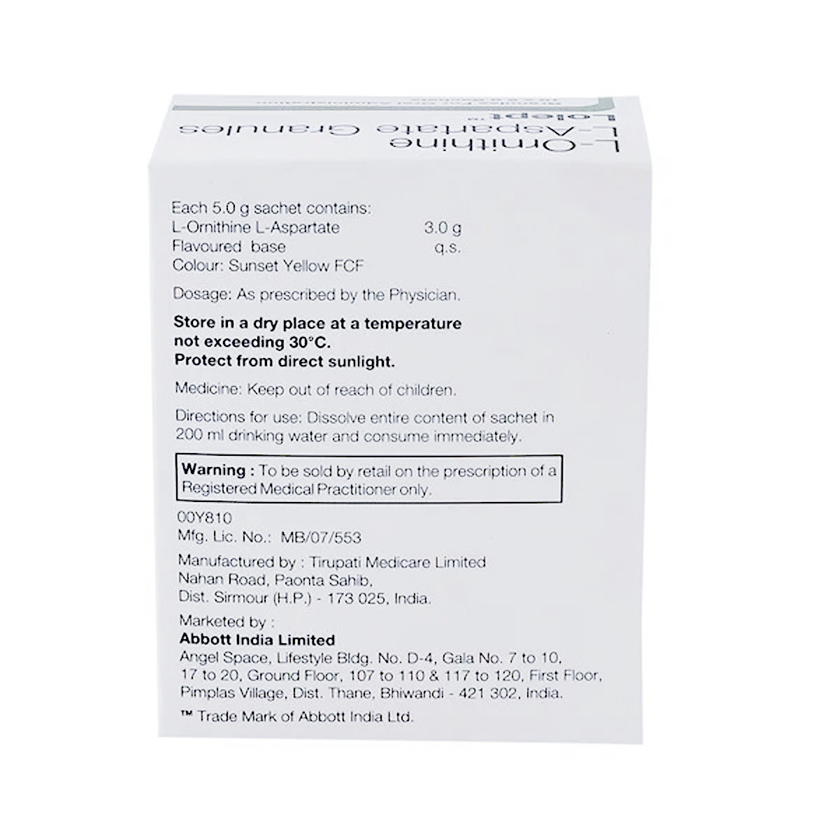 Lolept 3Gm Granules 5Gm, Pack of 1 Tablet Lolept 3Gm Granules 5Gm, Pack of 1 Tablet