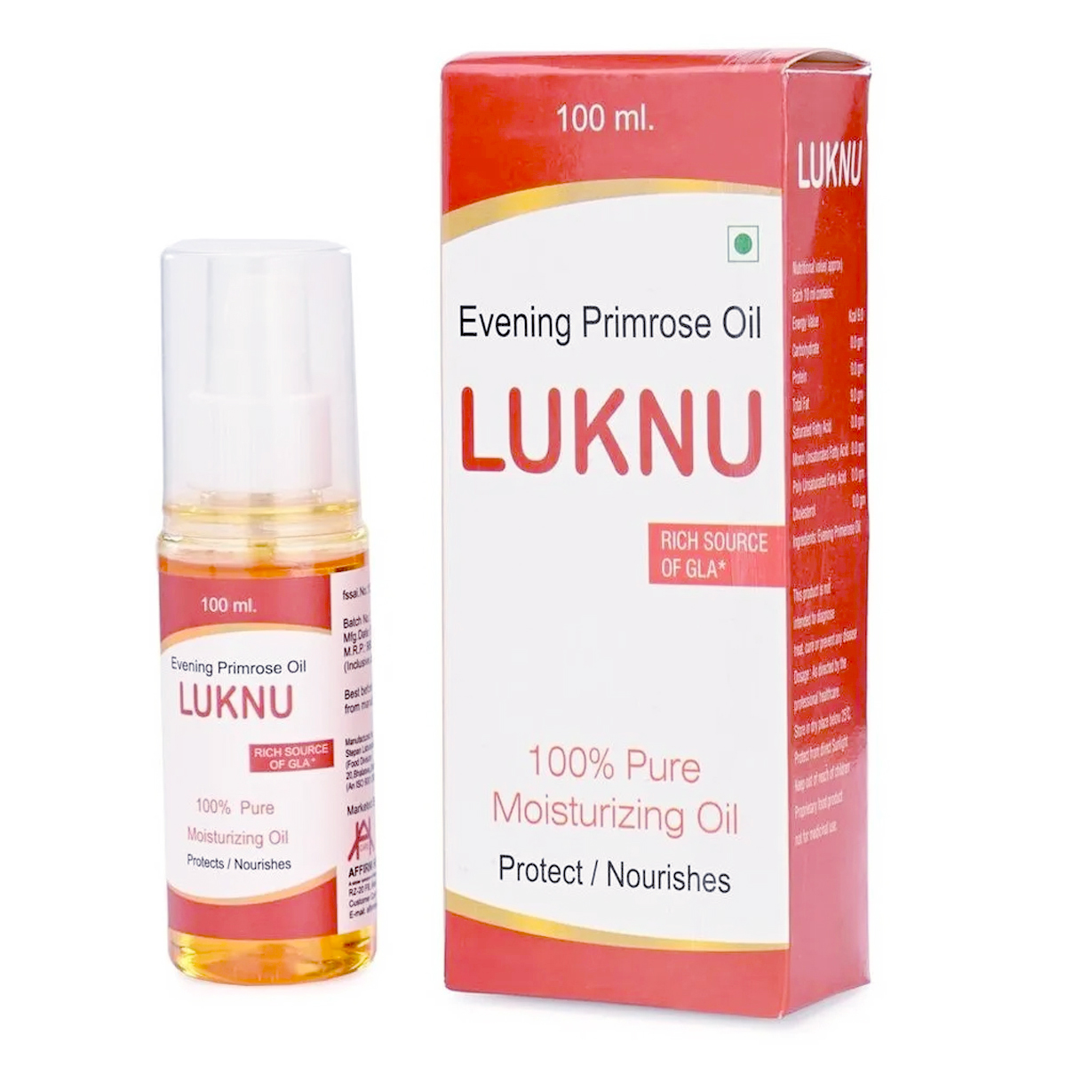 Luknu 100Ml Moisturizing Oil, Pack of 1 Liquid Luknu 100Ml Moisturizing Oil, Pack of 1 Liquid