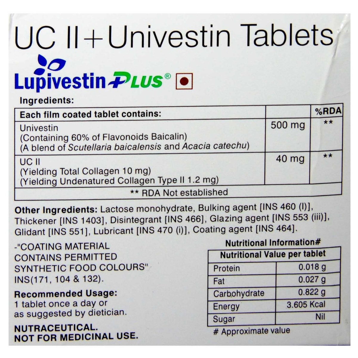 Lupivestin Plus Tablet 10's, Pack of 10 TABLETS Lupivestin Plus Tablet 10's, Pack of 10 TABLETS