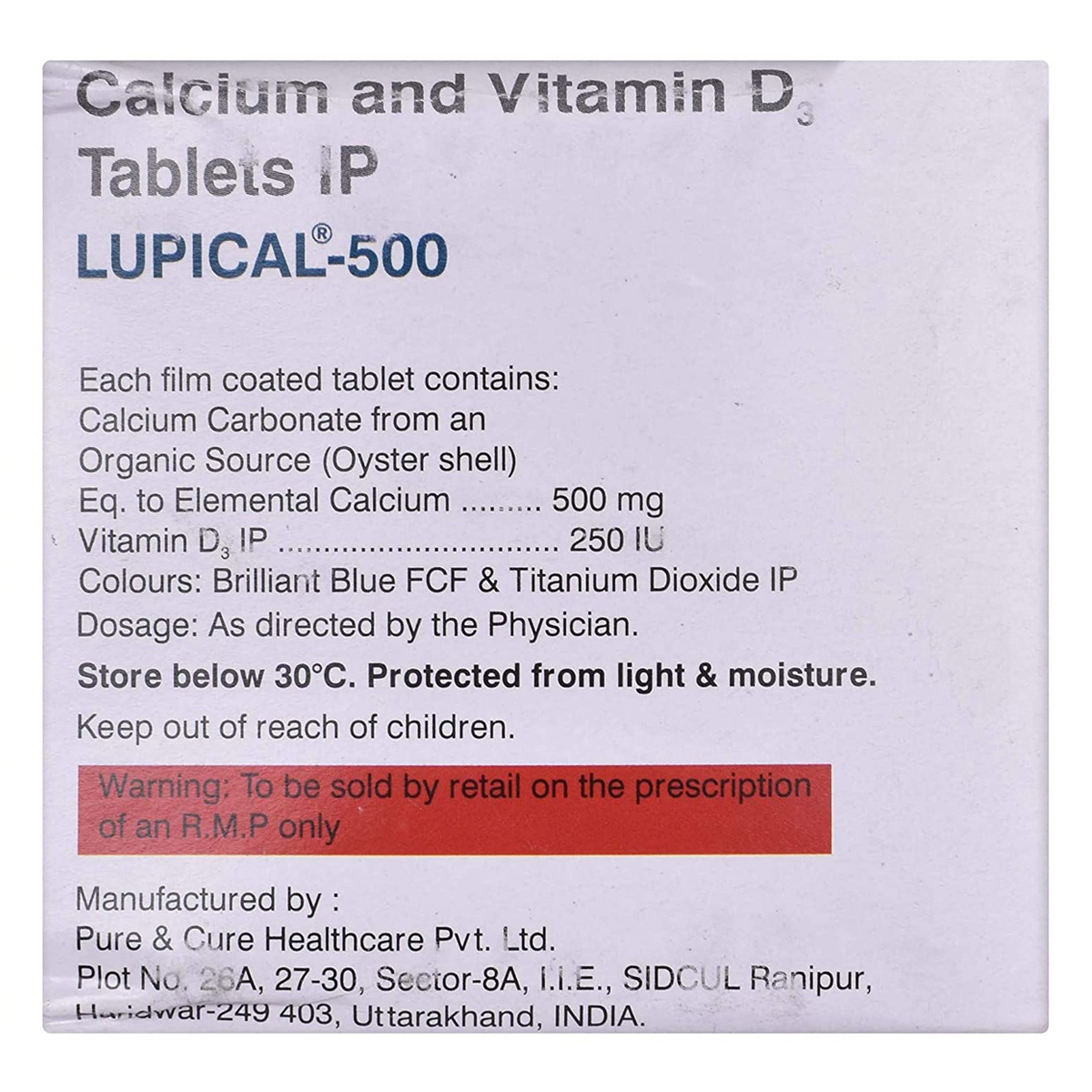 Lupical-500 Tablet 15's, Pack of 15 Lupical-500 Tablet 15's, Pack of 15