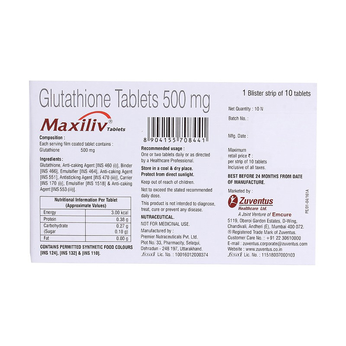 Maxiliv Tablet 10's, Pack of 10 TABLETS Maxiliv Tablet 10's, Pack of 10 TABLETS