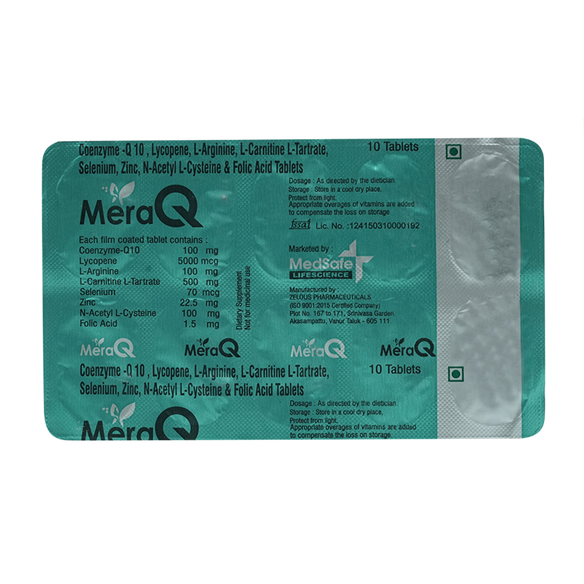 Mera Q Tablet 10's, Pack of 10 TABLETS Mera Q Tablet 10's, Pack of 10 TABLETS