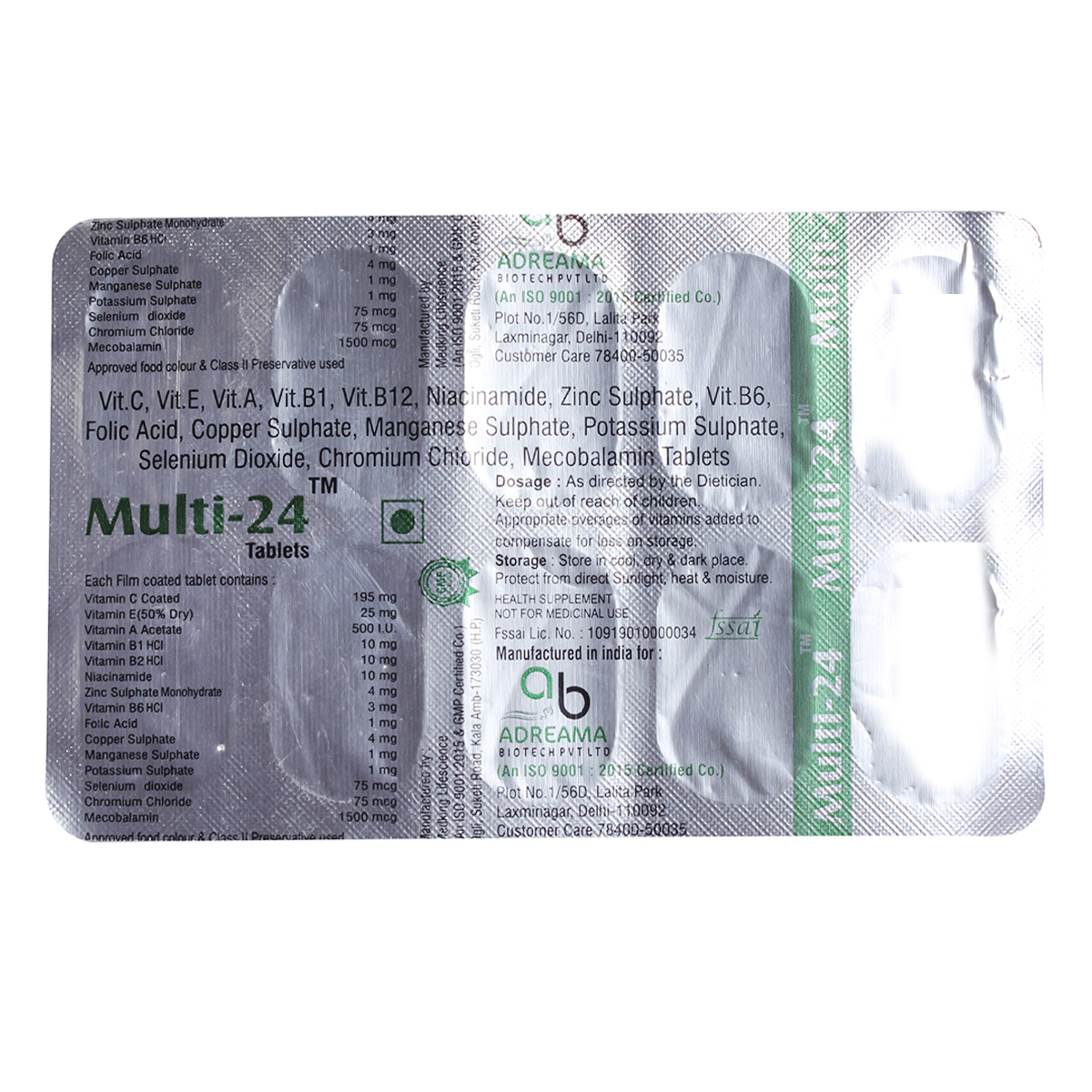 Multi-24 Tablet 10's, Pack of 10 Multi-24 Tablet 10's, Pack of 10
