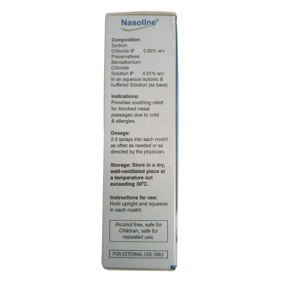 Nasoline 0.65%W/V Nasal Spray 10 Ml, Pack of 1 DROPS Nasoline 0.65%W/V Nasal Spray 10 Ml, Pack of 1 DROPS
