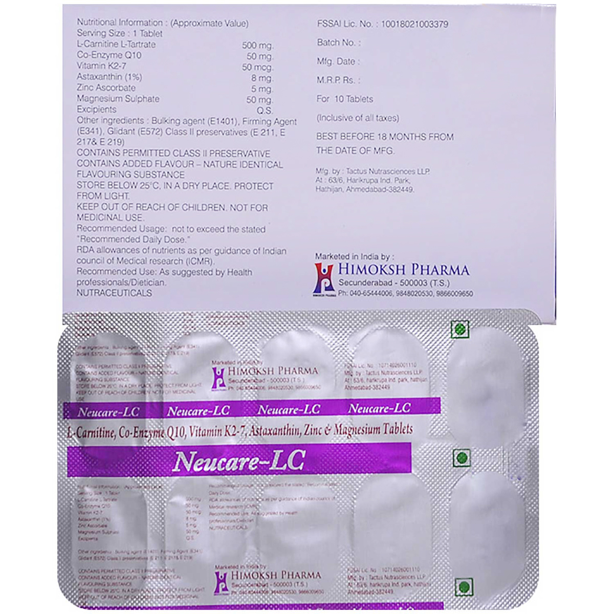 Neucare LC Tablet 10's, Pack of 10 TABLETS Neucare LC Tablet 10's, Pack of 10 TABLETS