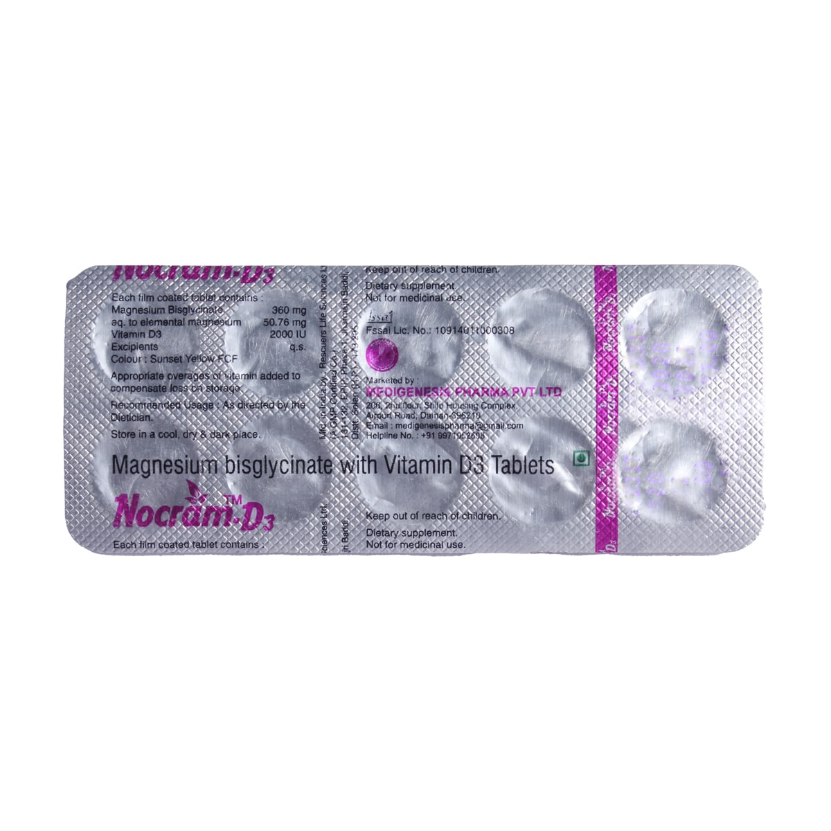 Nocram-D3 Tablet 10's, Pack of 10 TABLETS Nocram-D3 Tablet 10's, Pack of 10 TABLETS