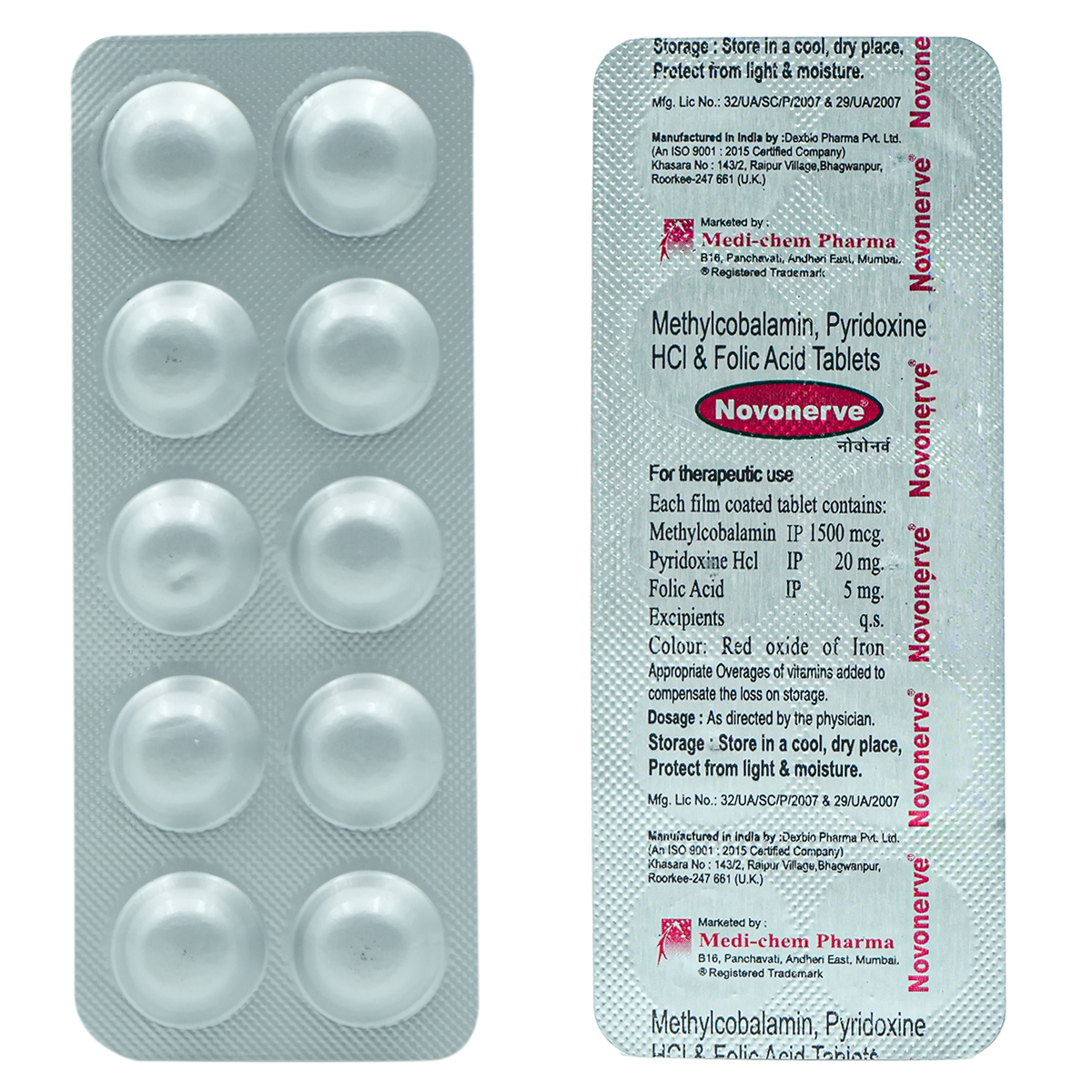 Novonerve Tablet 10's, Pack of 10 TABLETS Novonerve Tablet 10's, Pack of 10 TABLETS
