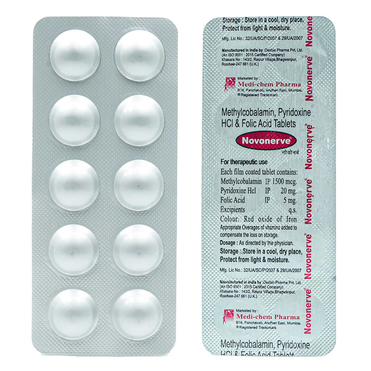 Novonerve Tablet 10's, Pack of 10 TABLETS Novonerve Tablet 10's, Pack of 10 TABLETS