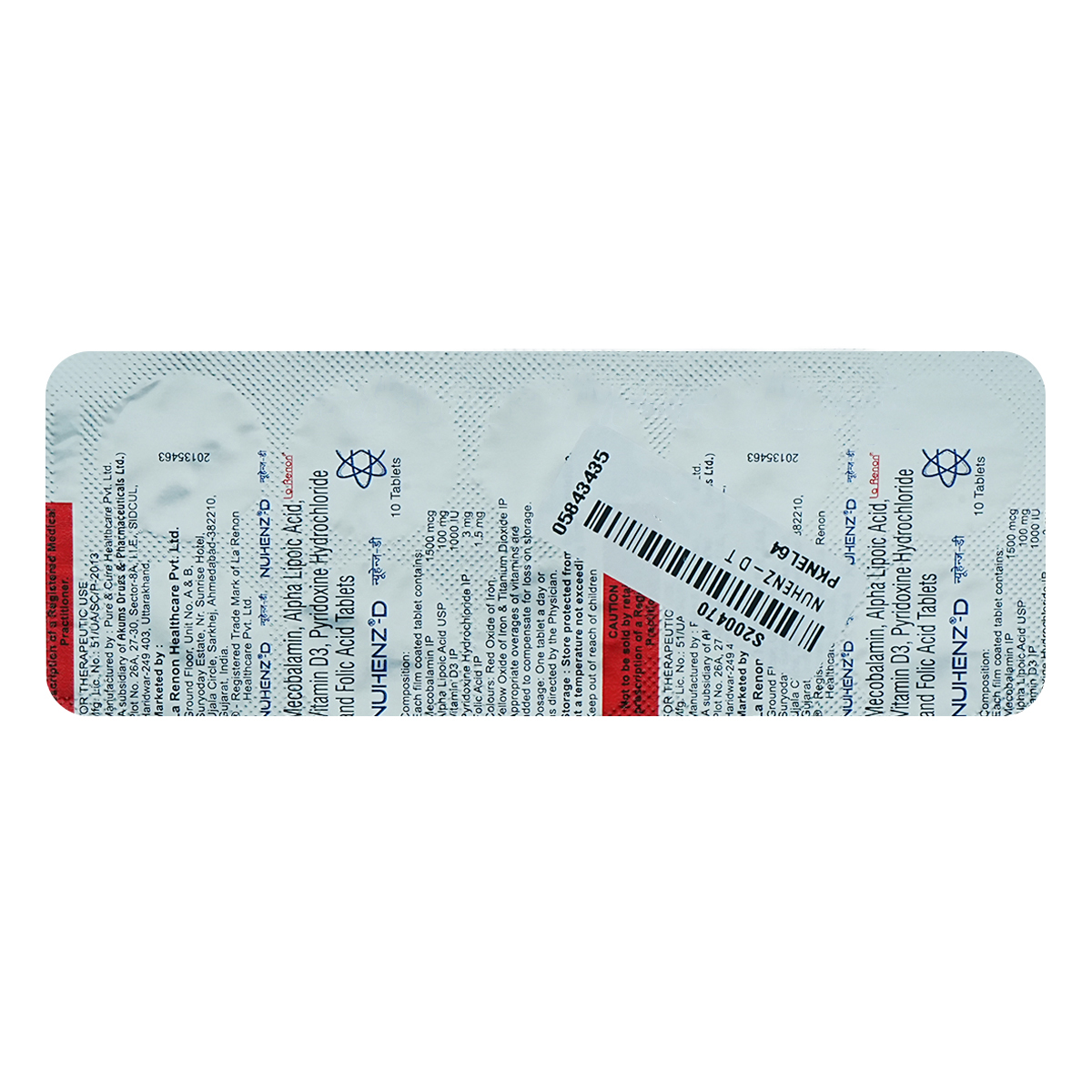 Nuhenz-D Tablet 10's, Pack of 10 Nuhenz-D Tablet 10's, Pack of 10