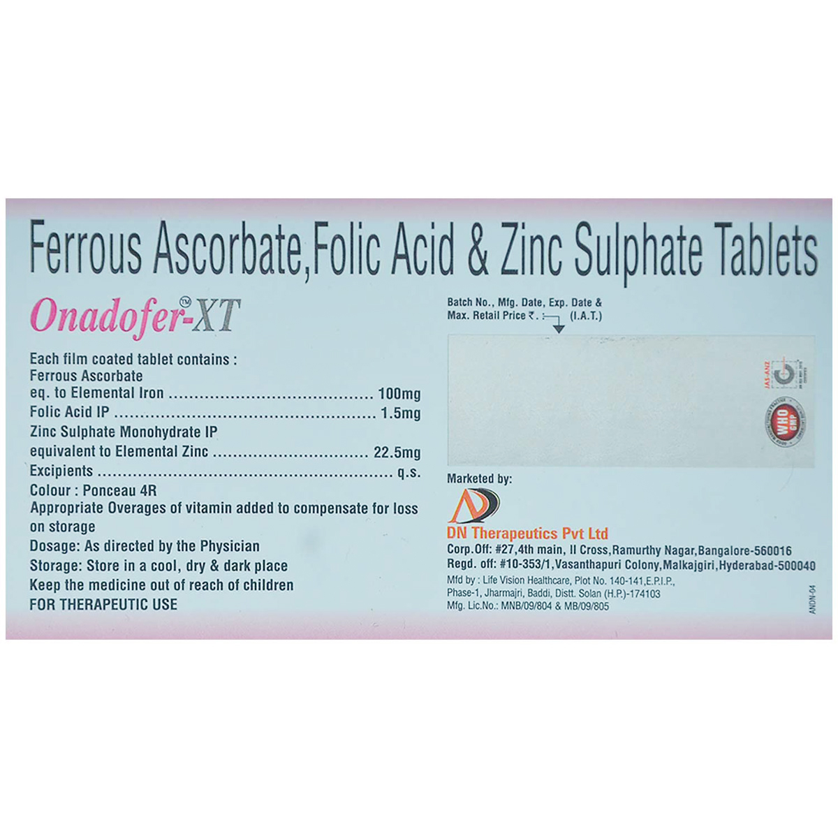 Onadofer-XT Tablet 10's, Pack of 10 TABLETS Onadofer-XT Tablet 10's, Pack of 10 TABLETS