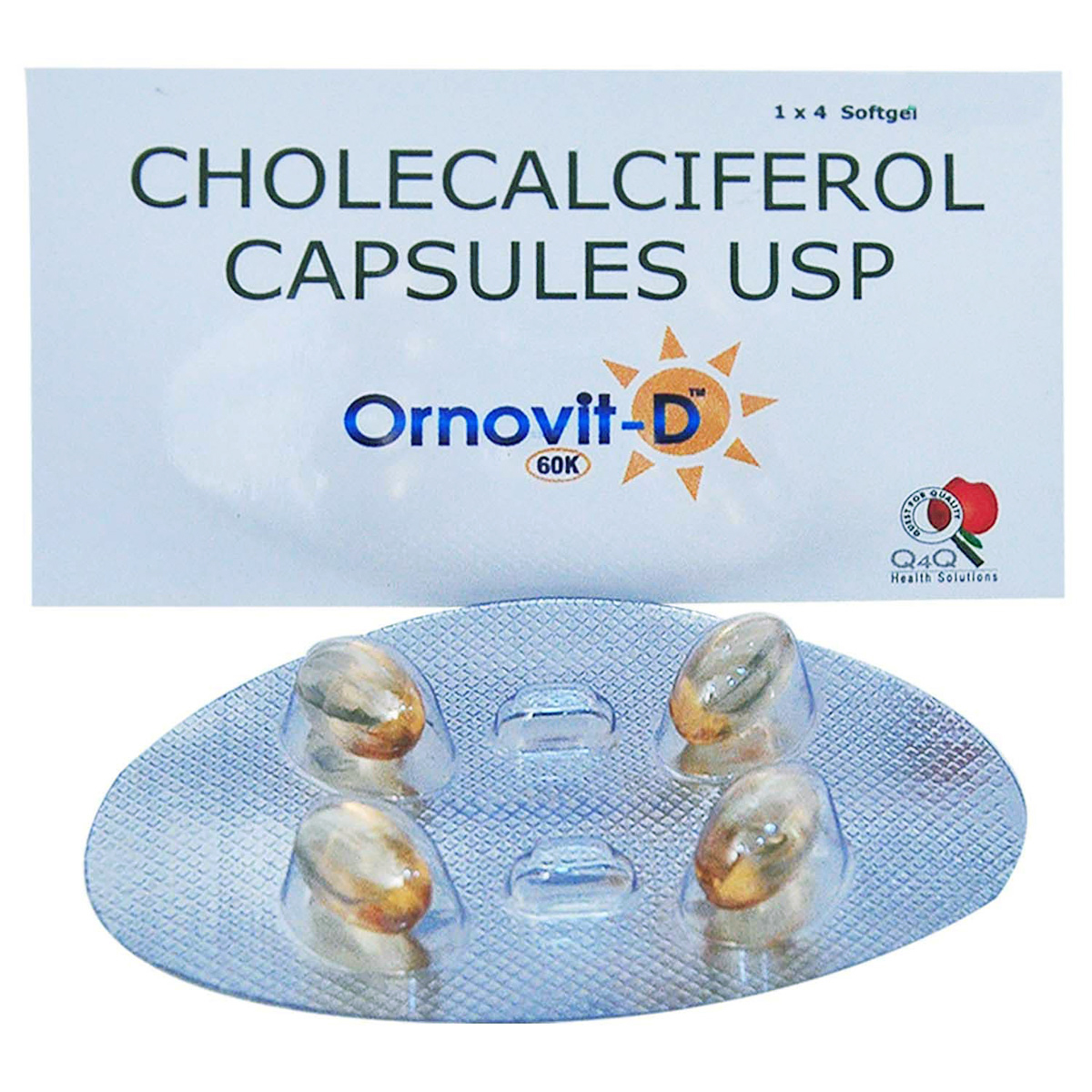 Ornovit-D 60K Capsule 4's, Pack of 4 Ornovit-D 60K Capsule 4's, Pack of 4