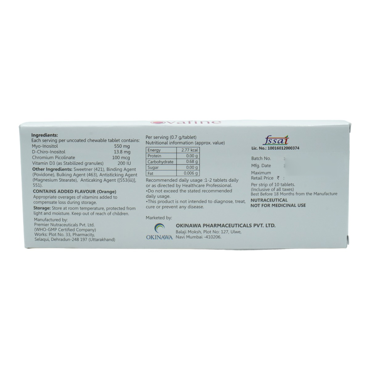 Ovafine Chewable Tablet 10's, Pack of 10 TabletS Ovafine Chewable Tablet 10's, Pack of 10 TabletS