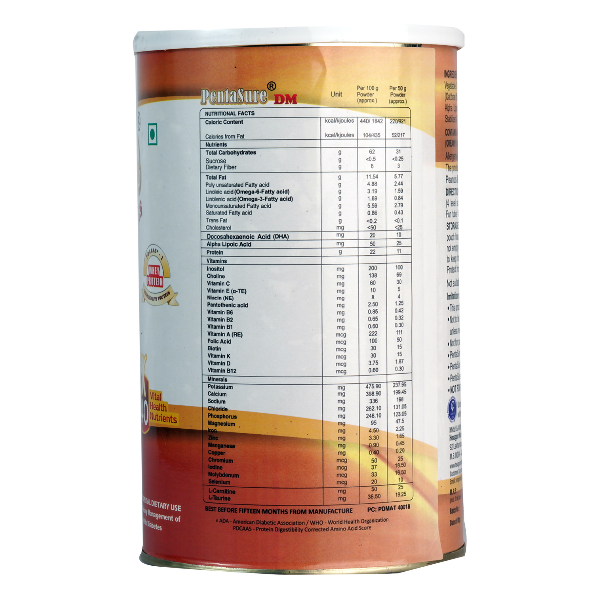 Pentasure DM Diabetes Care Creamy Vanilla & Cinnamon Flavour Powder, 400 gm, Pack of 1 Powder Pentasure DM Diabetes Care Creamy Vanilla & Cinnamon Flavour Powder, 400 gm, Pack of 1 Powder