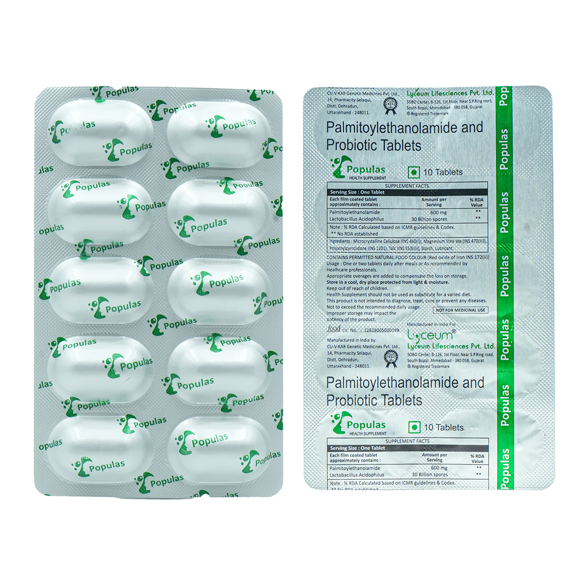 Populas Tablet 10's, Pack of 10 TABLETS Populas Tablet 10's, Pack of 10 TABLETS