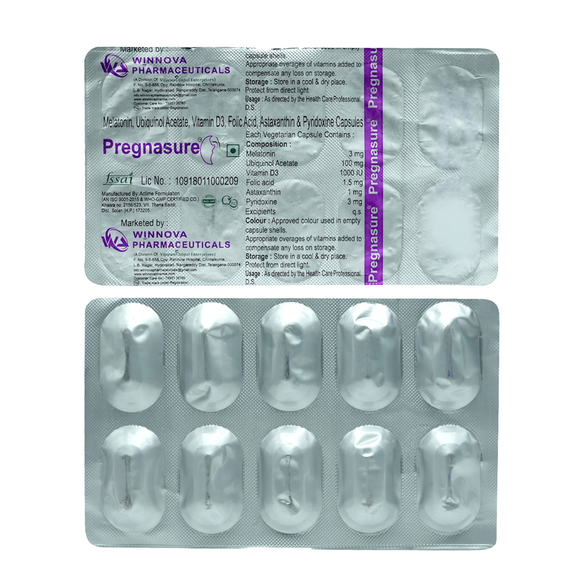 Pregnasure Capsule 10's, Pack of 10 CAPSULES Pregnasure Capsule 10's, Pack of 10 CAPSULES