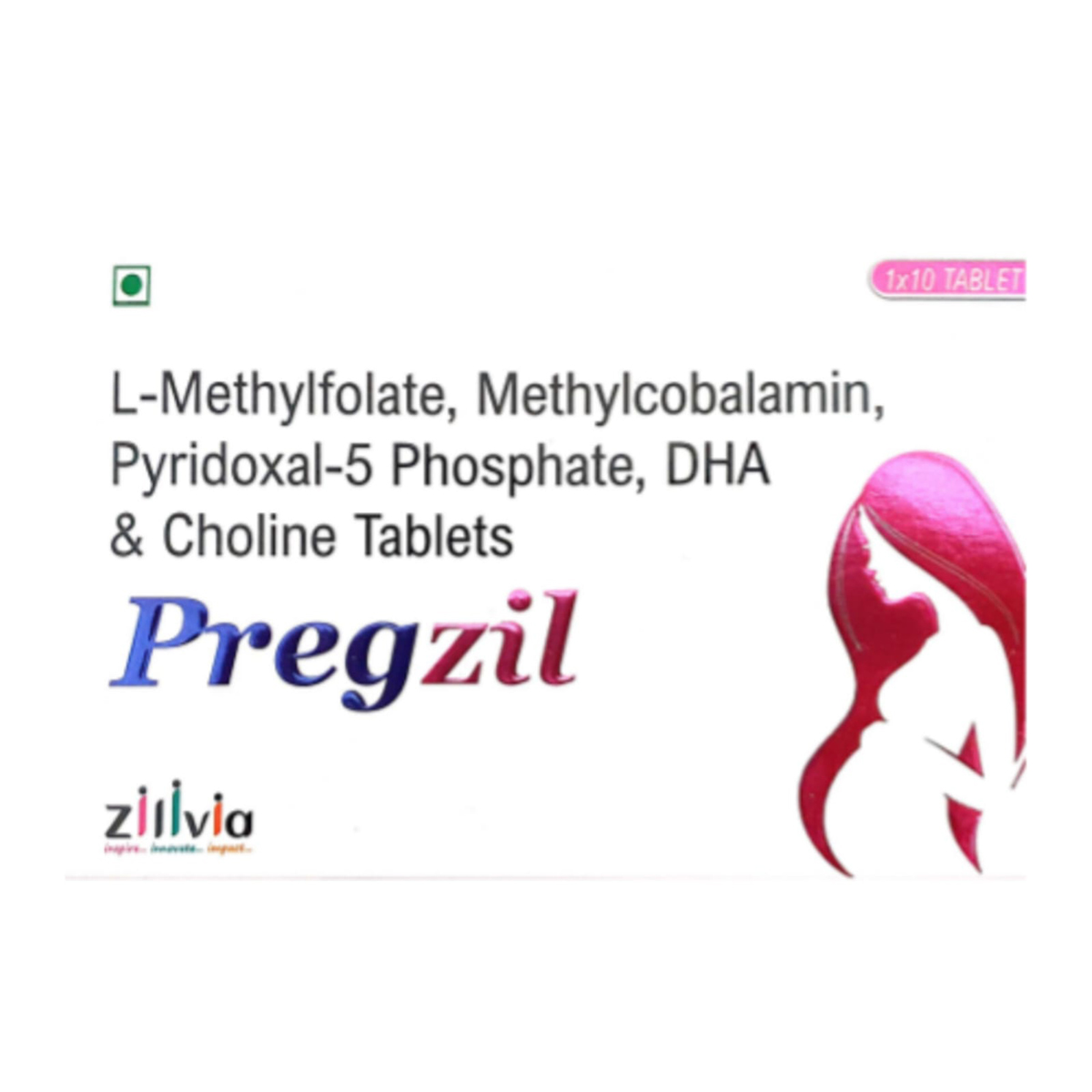 Pregzil Tablet 10's, Pack of 10 Pregzil Tablet 10's, Pack of 10