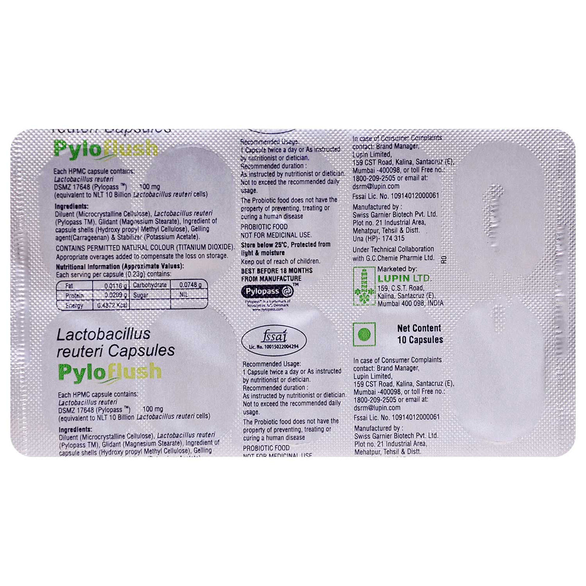 Pyloflush Capsule 10's, Pack of 10 CAPSULES Pyloflush Capsule 10's, Pack of 10 CAPSULES
