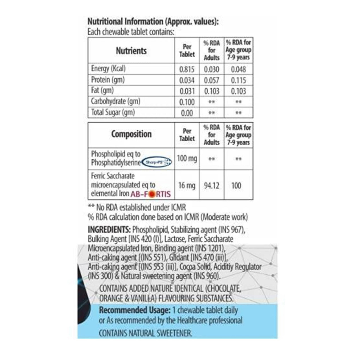Sharpz Sugar Free Chewable Tablet 30's, Pack of 1 Sharpz Sugar Free Chewable Tablet 30's, Pack of 1